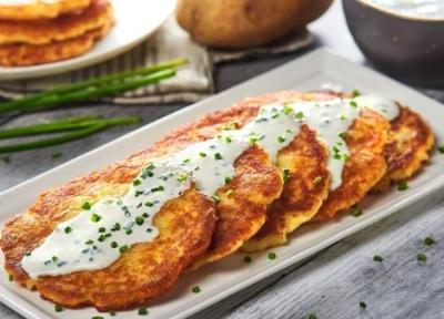 طرز تهیه پنکیک سیب زمینی (کارتوفل) طرز تهیه پنکیک سیب زمینی (کارتوفل)